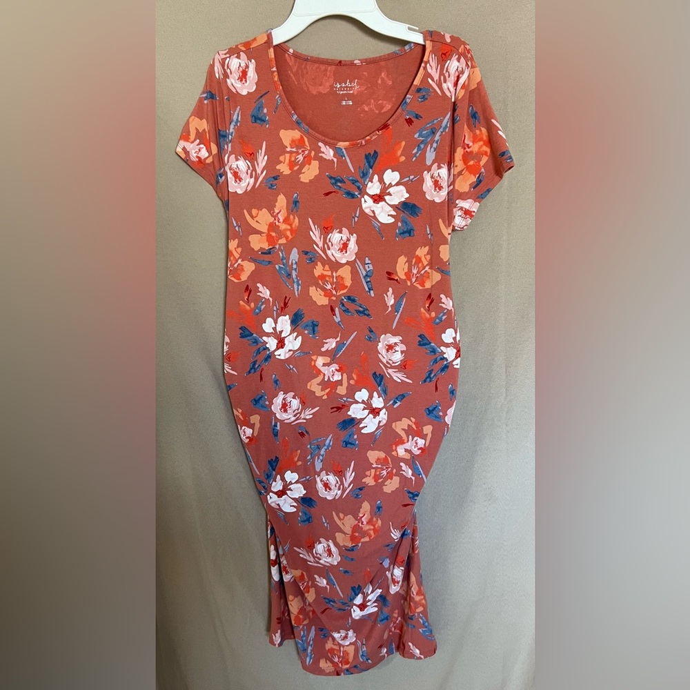 Adorable flower maternity dress (L)